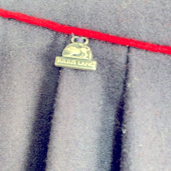 Julius Lang Navy Blue Maxi Wool Skirt Sz 40 - Picture 4 of 9